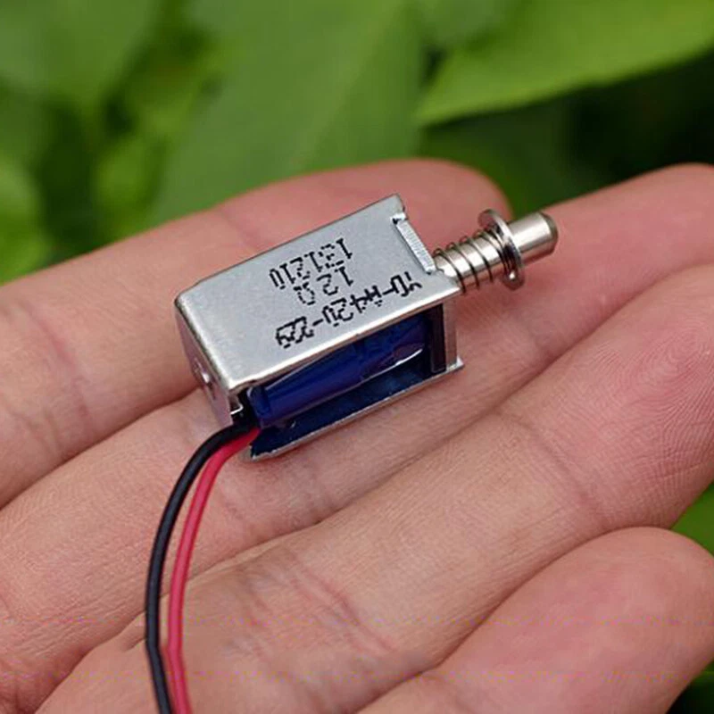 DC 6V-12V Suction Type Spring Rod Micro Electromagnet Solenoid Magnet 5mm Stroke - Image 4 of 4