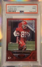 2016 Panini Certified - Rookies Mirror Red #184 Tyreek Hill /99 (RC) PSA 9