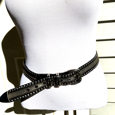 NANNI MADE IN ITALY LEATHER AND MESH METAL STADDED DESIGNER  display picture 1