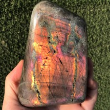 860G Natural Purple Labradorite Crystal Mineral specimen energy Healing Reiki