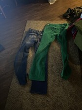 Universal Thread Pants Womens 2/26R Green Corduroy High Rise Skinny Button Fly