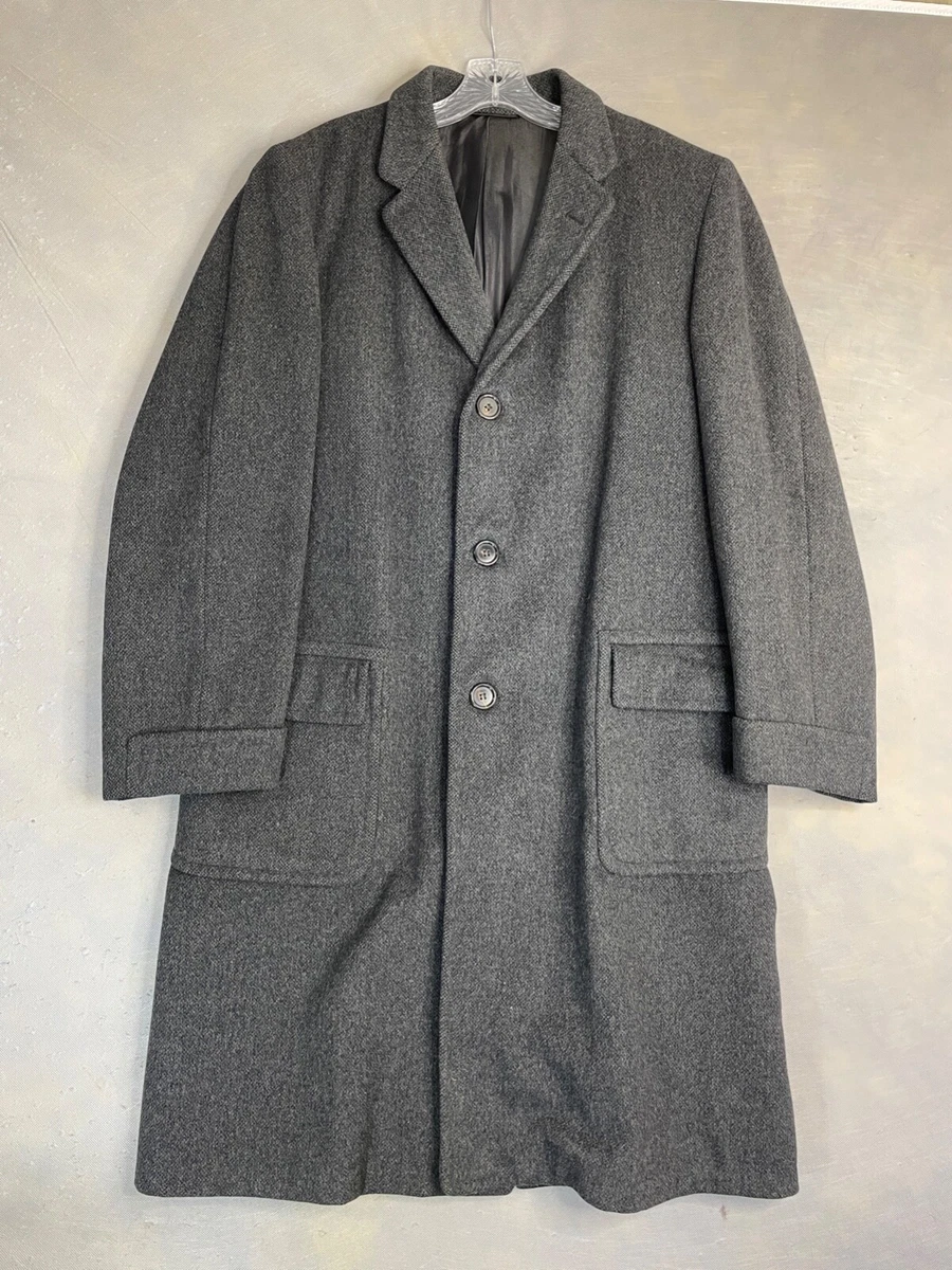 Amalgamated Clothing Workers Of America Vintage 1950's Mens Overcoat Gray Wool