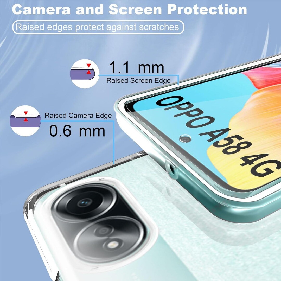SEAHAI Cover per Oppo A58 4G, Custodia Protettiva Ultra Sottile ed Elegante in Silicone TPU Flessibile, Glitter Placcatura Phnom Penh Design Cover Antiurto Case, Verde