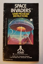 Atari 2600 Space Invaders Game Program Intsructions Manuel Only (No Game)