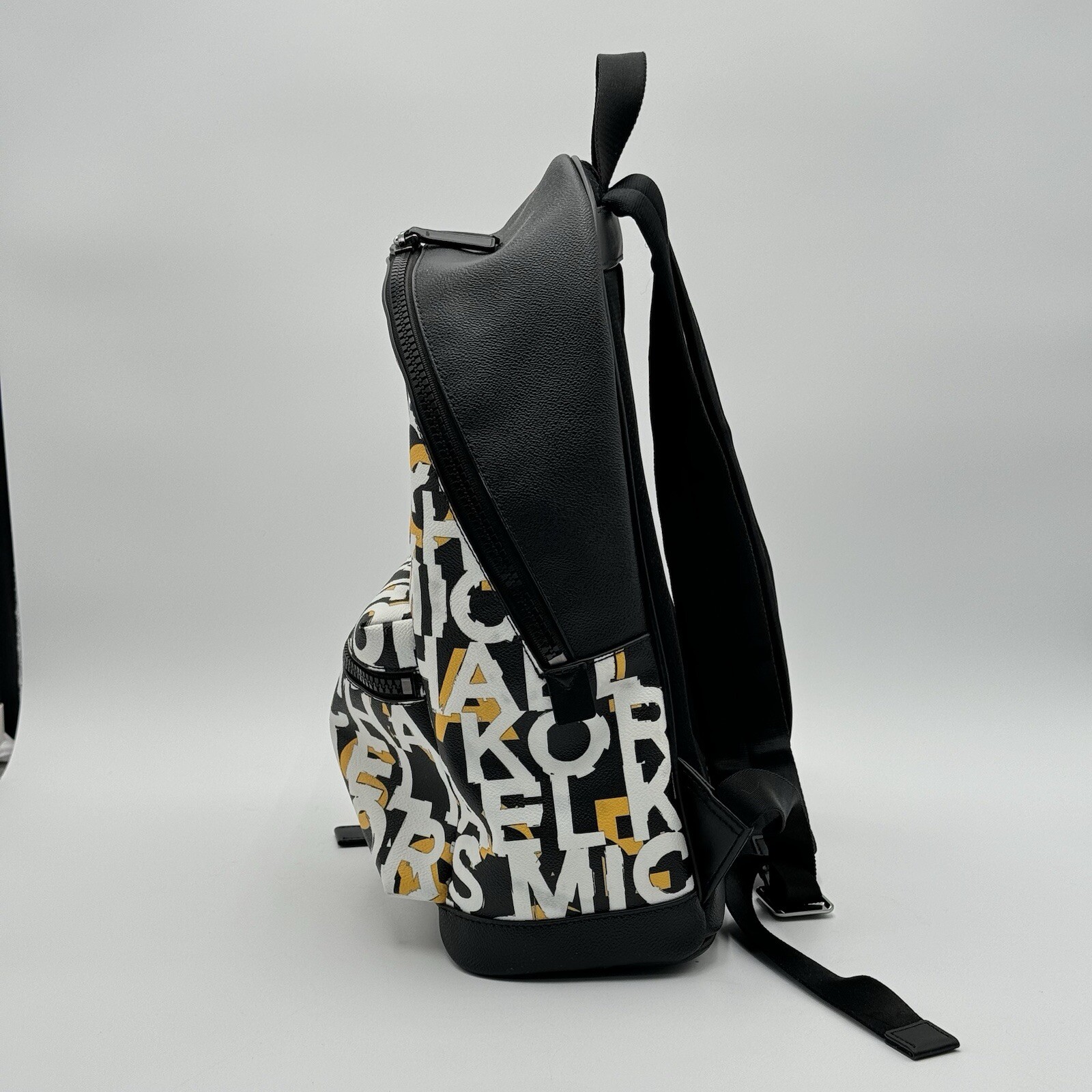 Michael Kors Men's Cooper Monogram Backpack In Black Lemon EUC RARE image 4