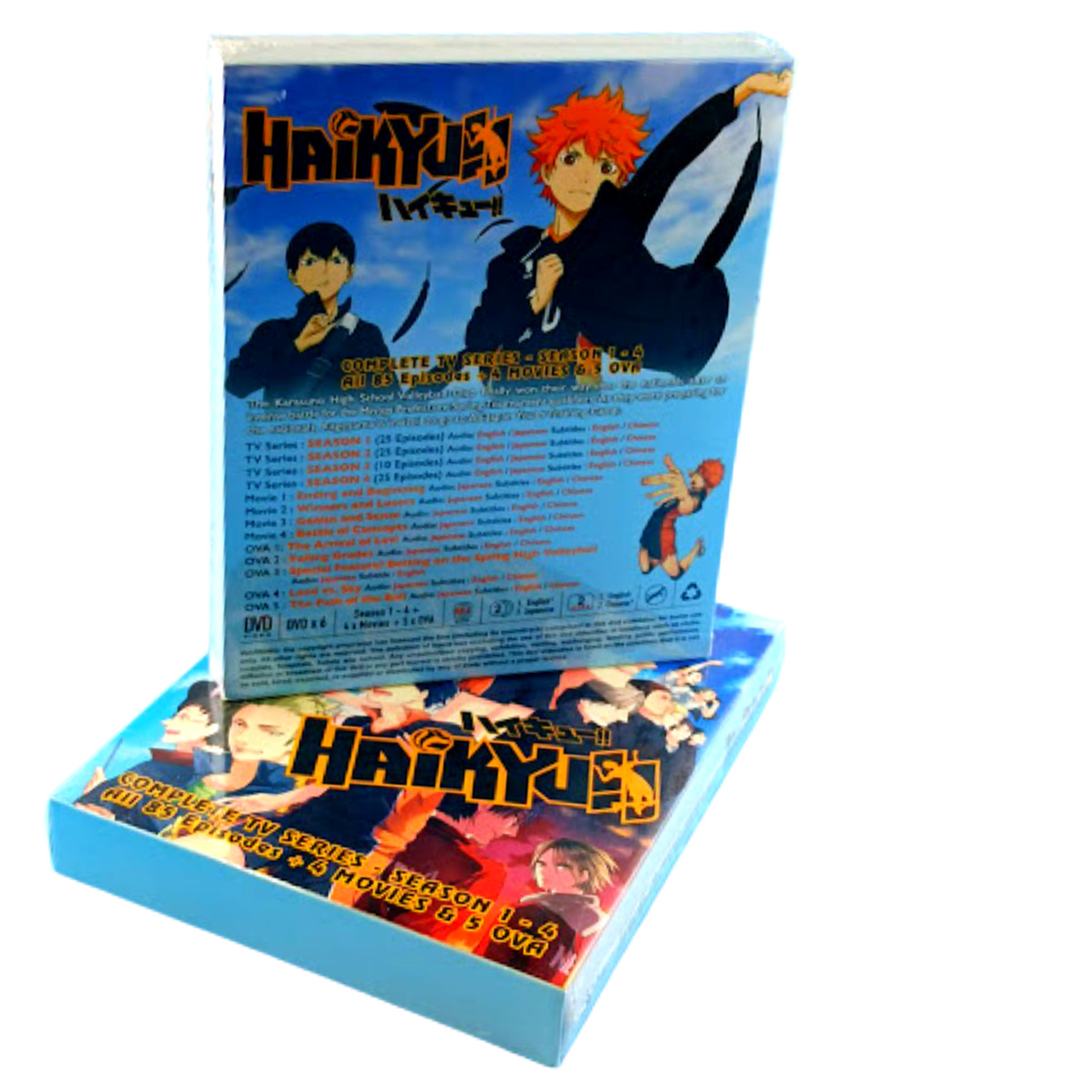 DVD】Haikyu!! Season 1 - 4 (Vol.1-85 End + 2 Ova) + 4 Movie [Eng