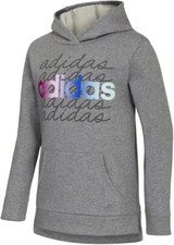 adidas kid's Event 21 Fleece CTN Hood Pullover-Grey-Size XL 