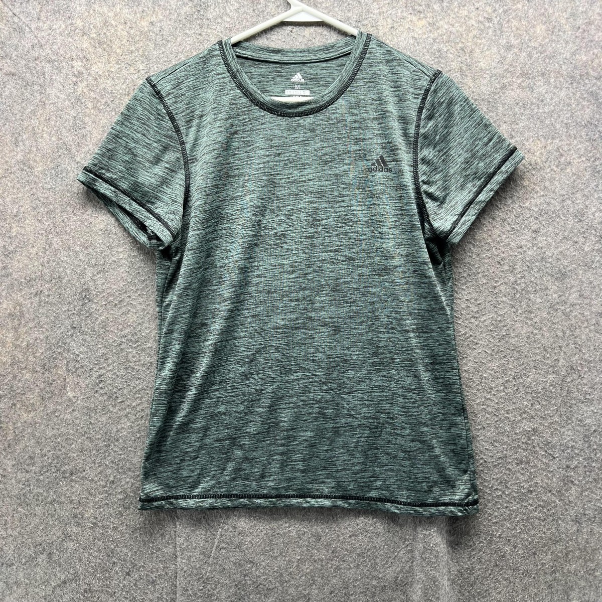 Adidas Shirt Women Medium Ladies Heather Green Athletic Golf