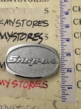 Vintage 70 s Snap-on Tools Belt Buckle Chrome on Solid Brass SPP-509 Made in USA