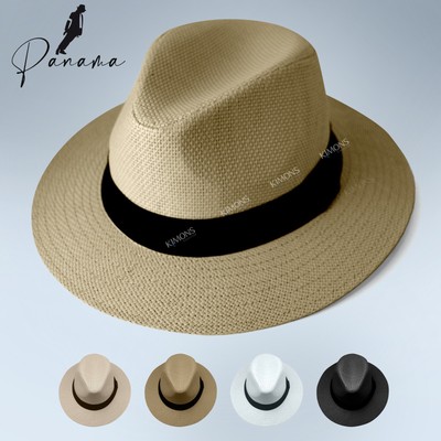 Women Men Fedora Trilby Gangster Cap Summer Beach Sun Straw Panama Travel Hat Q