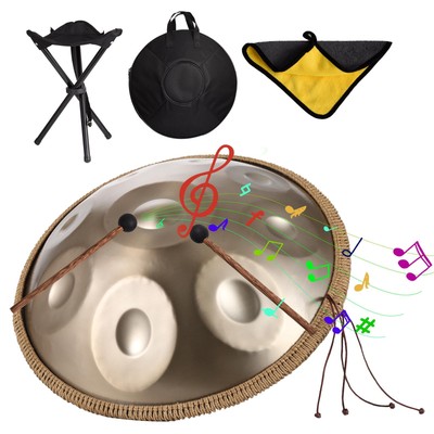 22 Inch Handpan Stand 10 Tones Hand Pan Bag Steel Handpan Drum Music Education
