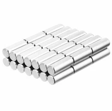 3/16 x 1/2 Inch Neodymium Rare Earth Cylinder Magnets N42 (42 Pack)
