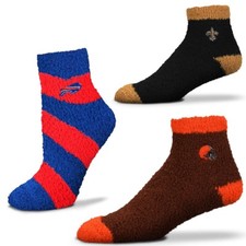 Officially Licensed NFL 2-Pack Sleep Soft Fuzzy Socks by For Bare Feet 499680-J
