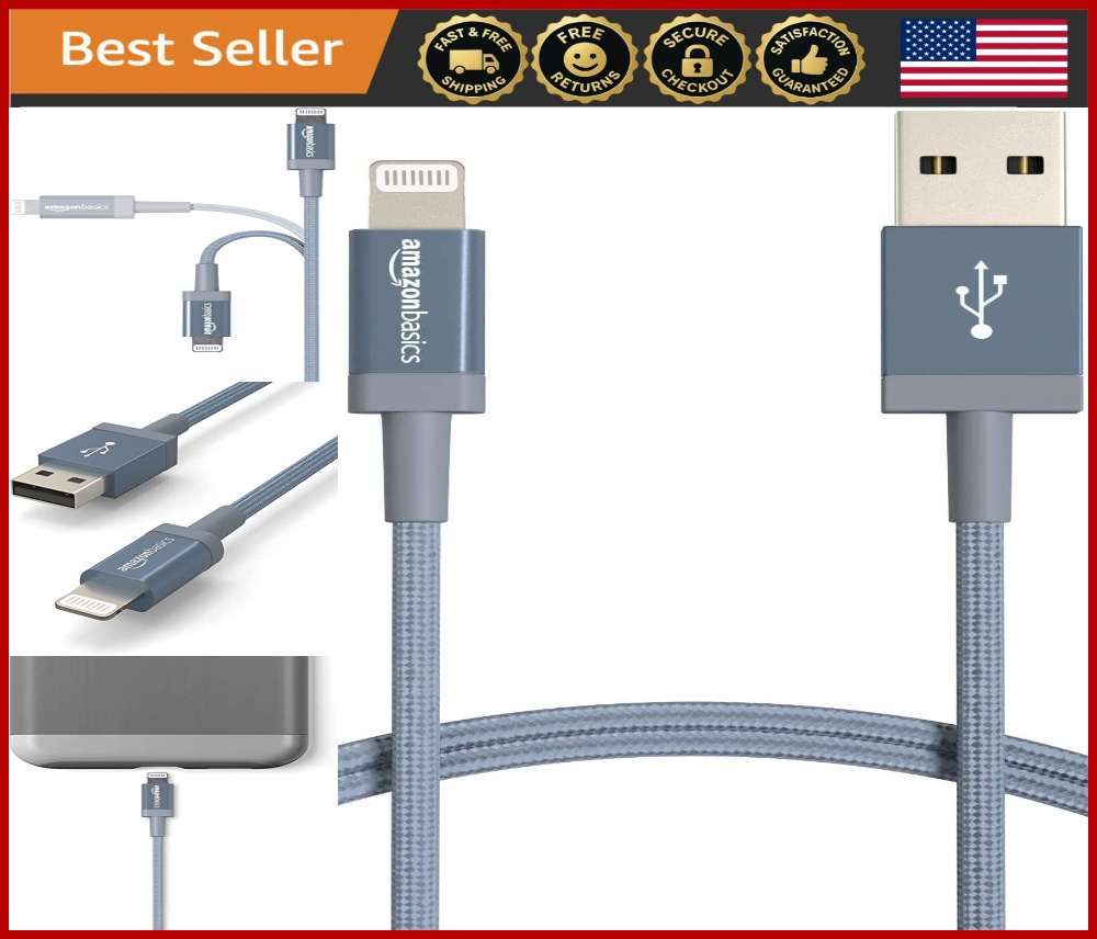 3ft MFi Certified Fast Charging USB-A to Lightning Cable for iPhone iPad Durable Nylon-image