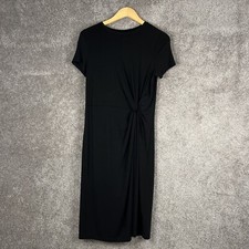 Tee Tahari Dress Womens Small Black Short Sleeve Crew Neck Stretch Casual