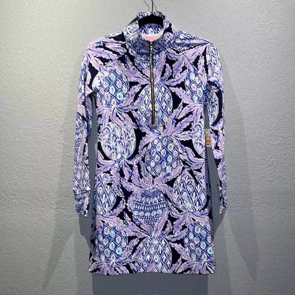 Lilly Pulitzer UPF 50 Skipper Dress Lilac Verben Pop Up Coco