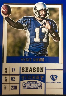 2017 Panini Conrenders Season Ticket #97 Tony Romo Eastern Illisnois
