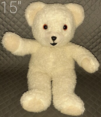 Snuggle by Russ Berrie Co Beige Teddy Bear Plush Stuffed Bear