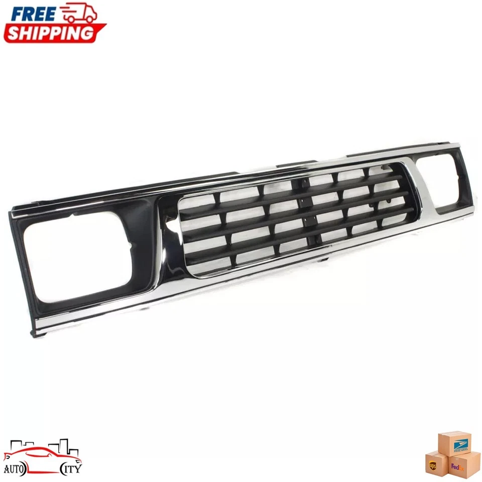 New Chrome Grill Grille Assembly For 1993 1994 1995 1996 Mitsubishi Mighty Max Foto 3 de 4