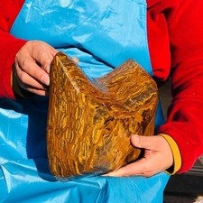 17.18lb  Natural Tiger's Eye Quartz Crystal Rough Mineral Specimen Healing