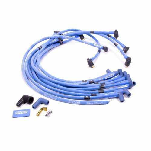 Moroso 72405 Spark Plug Wire Set Blue Max Spiral Core 8mm Blue 90 Deg Plug Boots - Foto 1 di 1