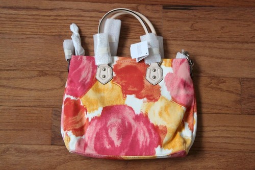 NWT Coach F21909 Ashley Multicolor Floral Print Mini Tote Handbag Purse - Picture 2 of 8