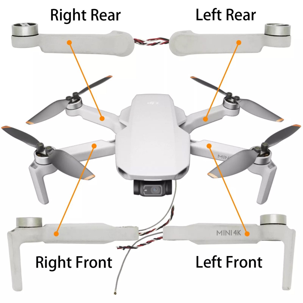 Original Arm Shell + Arm Motor Assembly For DJI Mavic Mini