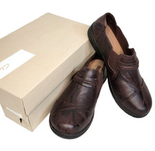 Clarks Brown Leather Cheyn Madi Slip On Comfort Shoes Womens Sz 7.5 M New in Box