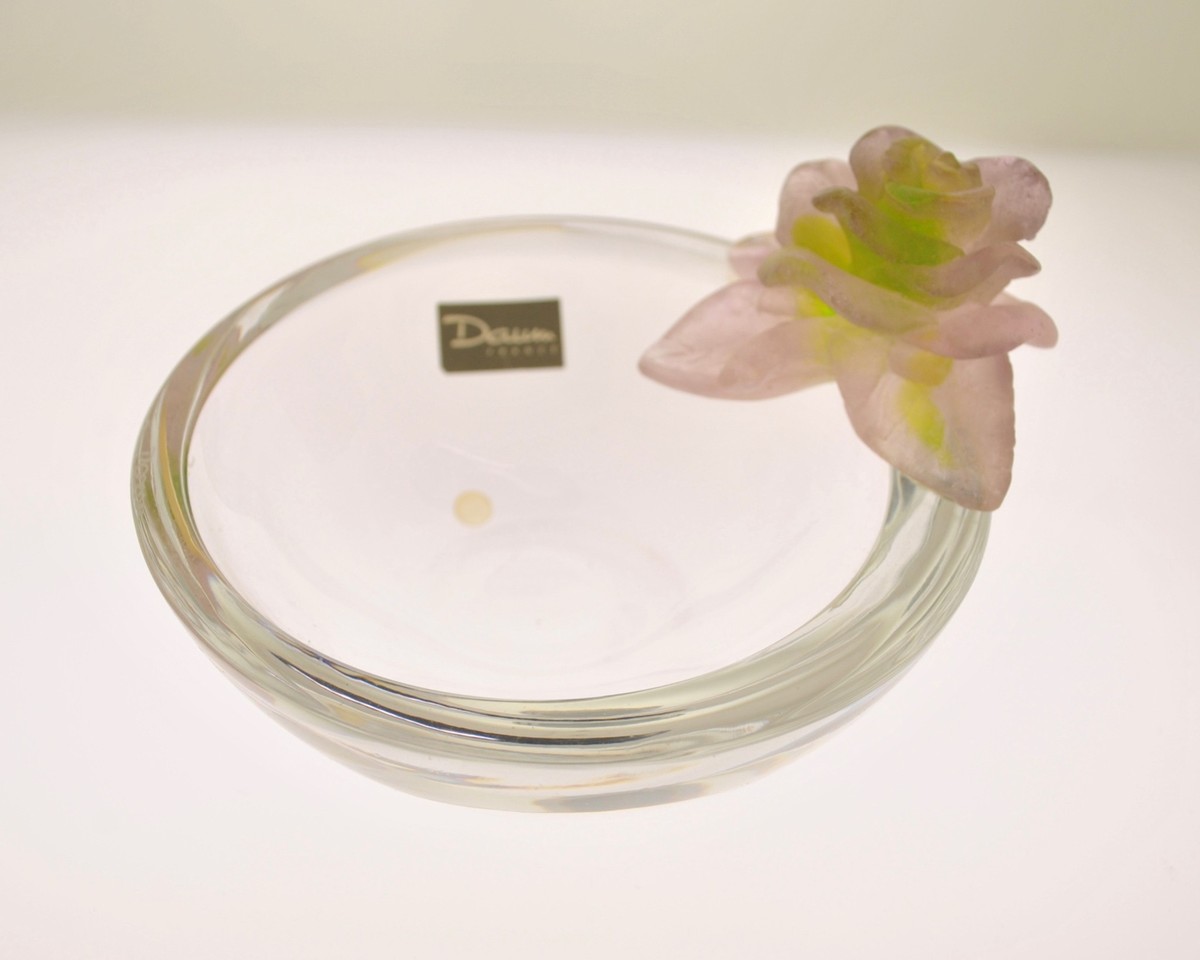 DAUM COUPELLE RONDE ROSES VIOLET 4