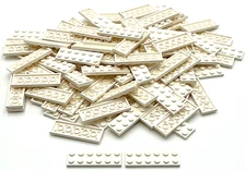 Lego 100 New White Plates 2 x 6 Stud Pieces