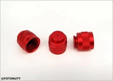 HPA/CO2 Paintball Tank Valve Thread Protector Cap Thread Savers TRAFFIC RED 3pcs