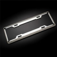 4 Holes Clear Bling Crystal Car License Plate Frame Rhinestone Holder EU szie 1X