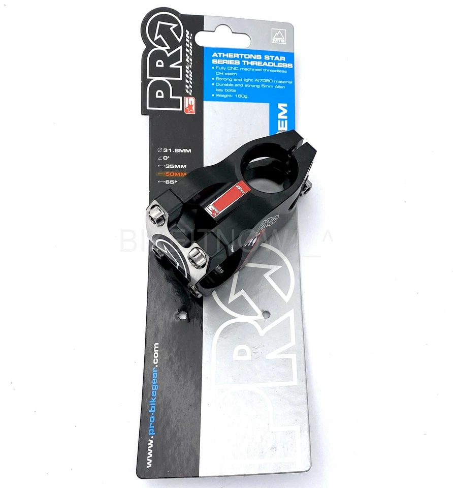 Shimano PRO ATHERTONS Stem,0 Degree, 31.8 Threadless 50/65mm ft DH MTB Bike - Image 3 of 4