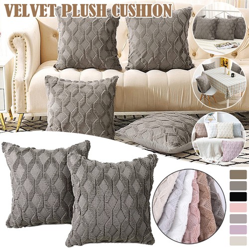 16"-26" Sofa Cushion Cover Soft Plush Velvet Boho Throw Pillow Cases Home Decor - Picture 6 of 20