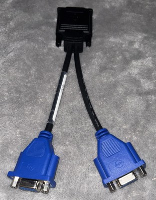 Splitter Cable DMS-59 to Dual VGA 15Pin Female DELL MOLEX HP - New