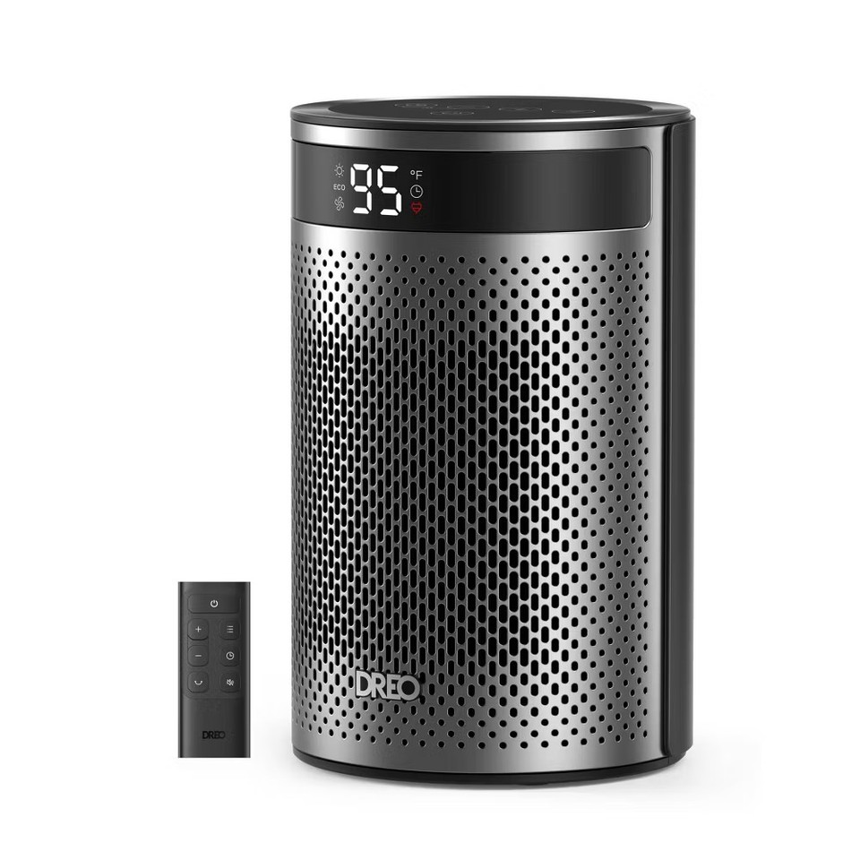Dreo 1500W Atom 416 10 Inch Whisper-Quiet Portable Ceramic Space Heater with Temp Control and Remote