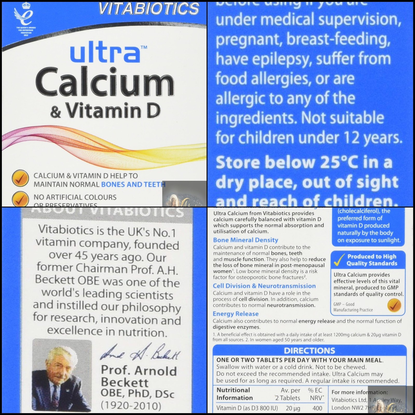 3 X Ultra Calcium with Vitamin D - 30 Tabs Strong Bone Support Heath ( 90 Pack ) - Image 3