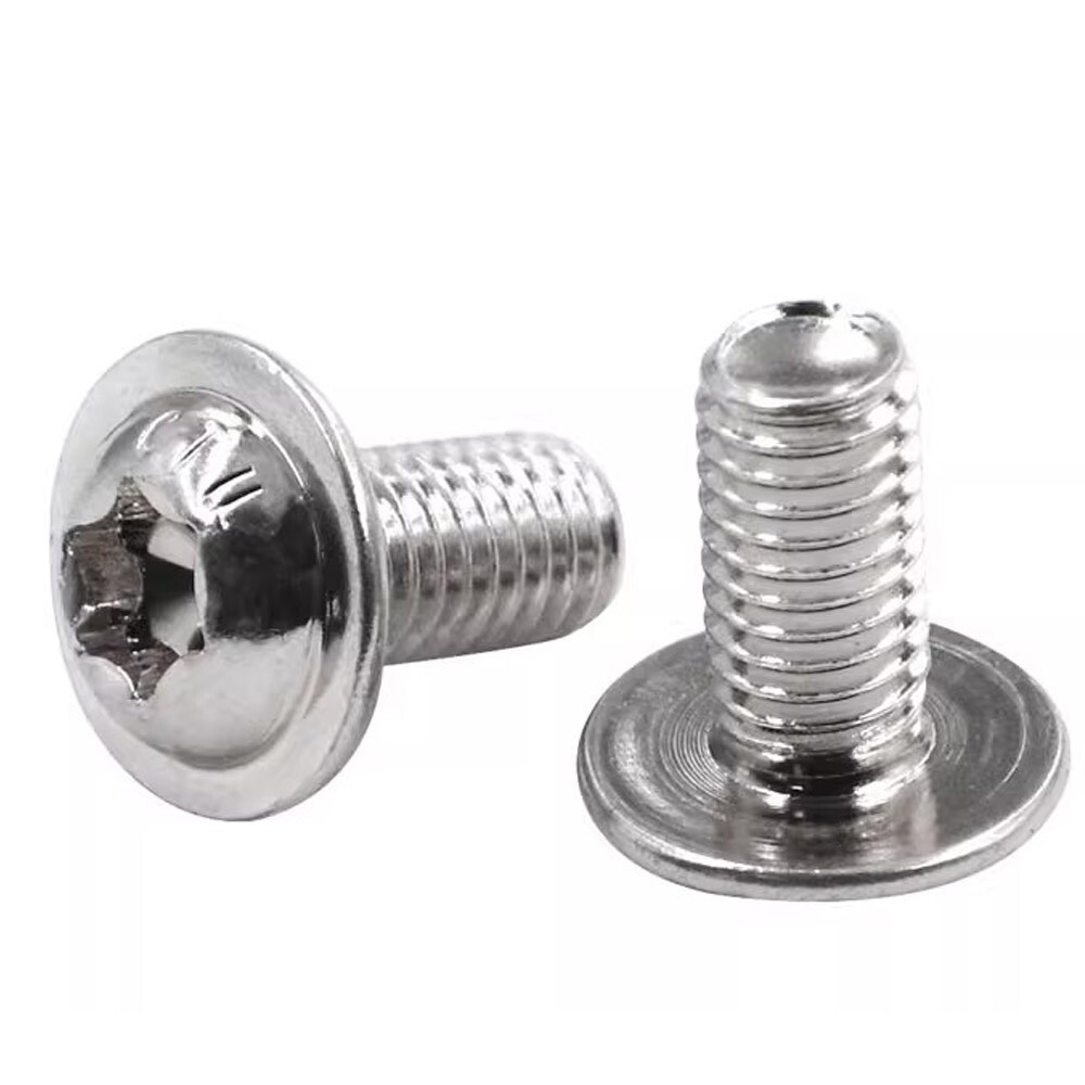 M8 - 1.25 A2 Stainless Steel Flange Torx Button Head Screws Six Lobe Allen Bolts