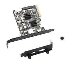 PCIe 3.0 to USB 3.2 Gen2 10Gbps Expansion Card With Dual 10Gbps Ports New