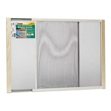 Adjustable Window Screen Wood Frame Clear Mes...