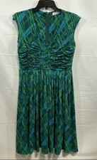 Abito donna Calvin Klein verde tinta unita elegante taglia grande classico