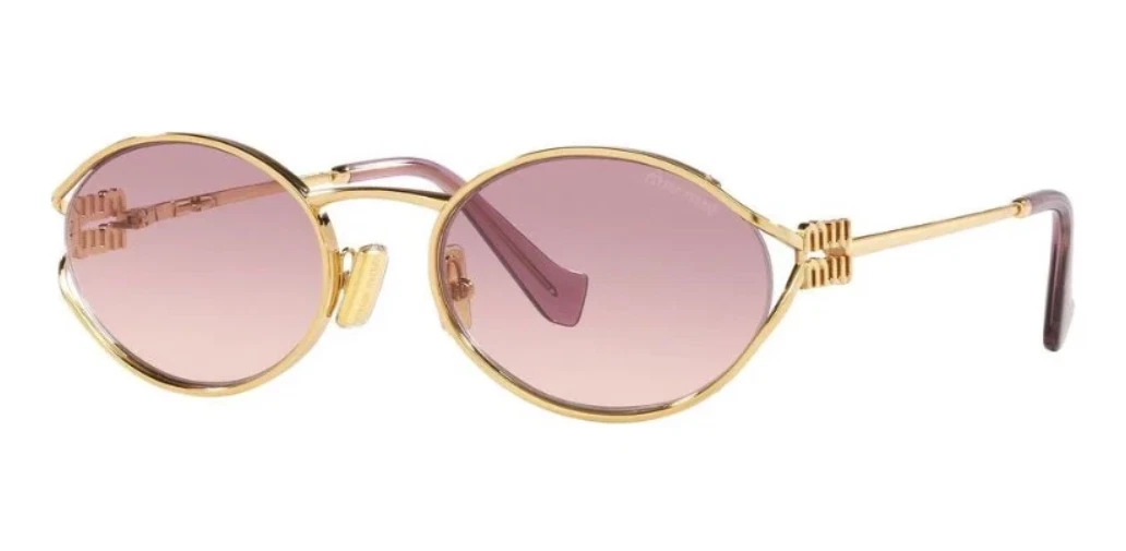 Miu Miu MU 52WS 5AK06S 60 Pink and Gold Logo Sunglasses Miu Miu MU 52WS 5AK06S 60 Sunglasses | Bassol Optic Canada main image 3