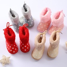 Cozy Fleece Non-Skid First Walking Shoes Boots Baby Snow Boots Infant Shoes
