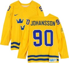Marcus Johansson Team Sweden GU #90 Yellow Jersey vs Team Switzerland on 2/14/14