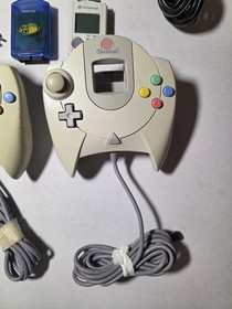 Tested SEGA Dreamcast HKT-3020 White Console w/ 2 Controllers VMU Composite RCA
