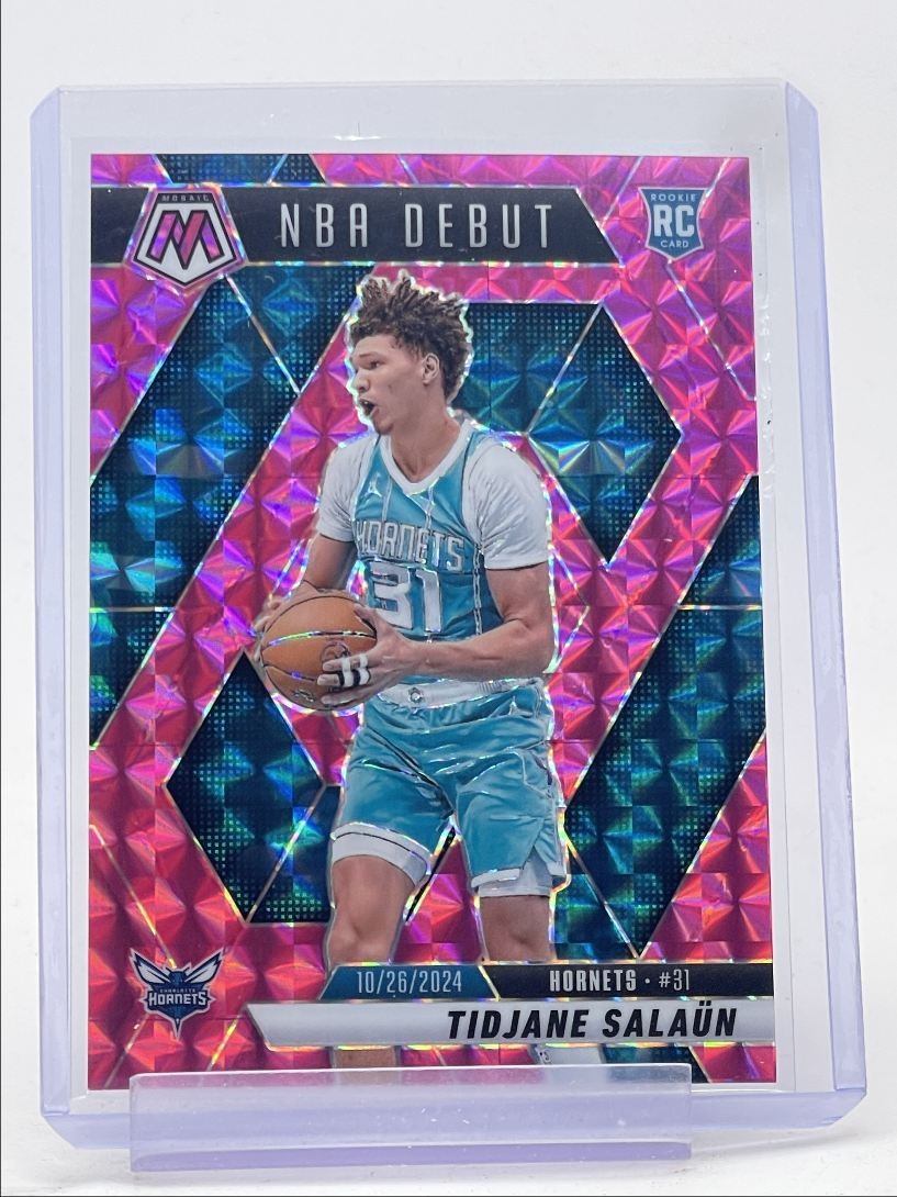 TIDJANE SALAUN 2024-25 MOSAIC ROOKIE NBA DEBUT PINK PRIZM RC /175 Q1066