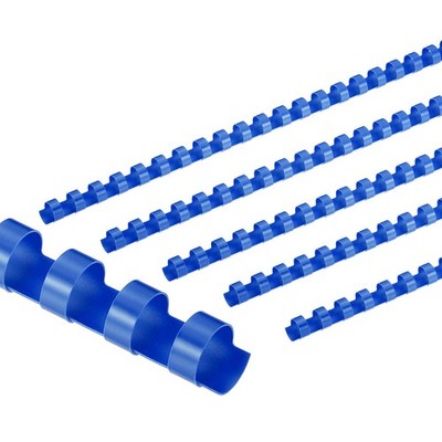 50 Pcs 12mm (1/2'') Plastic Binding Combs 90 Sheet Capacity 21 Rings, Blue