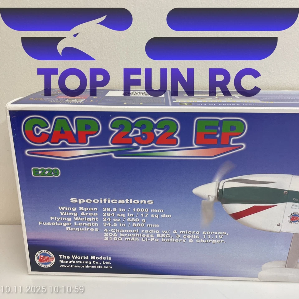 THE WORLD MODELS CAP 232 EP ARF MODEL RC AIRCRAFT PARK FLYER KIT - Image 2 of 4