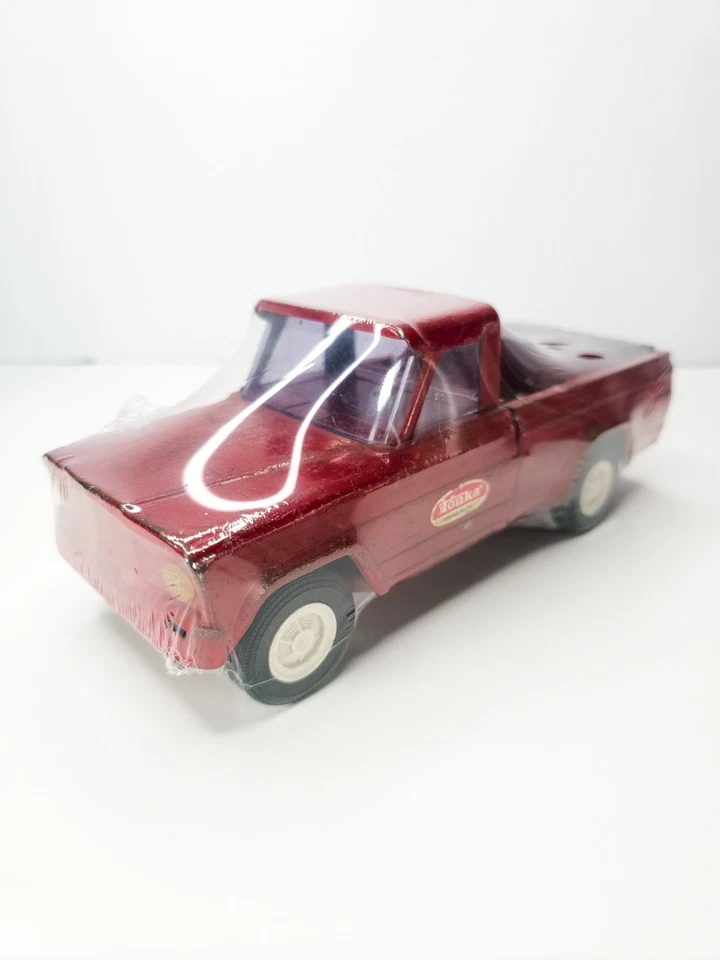 Vintage Tonka Vermelho Aço Pressionado Pickup Truck 9" Estilo Fundido Exibição de Brinquedo Retrô - Imagem 4 de 4