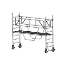 Gerüsttyp 9513 mit Fahrbalken verschiebbar und Sicherheitsaufbau Arbeitshöhe